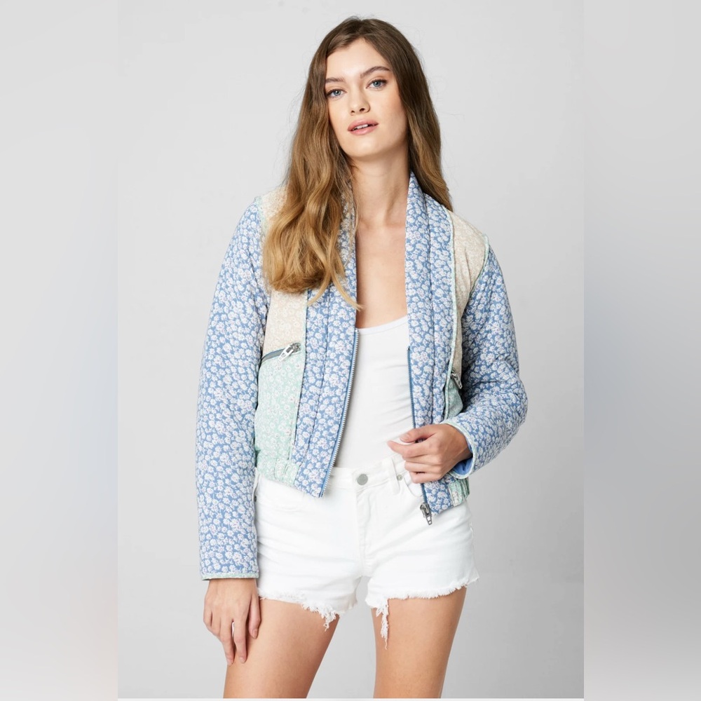 Blank NYC Summer Romance Floral Patchwork Jacket